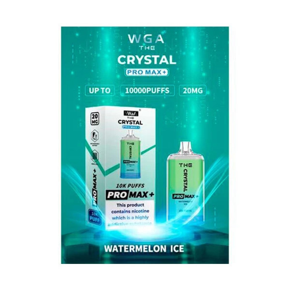 Jednorazowy papieros elektroniczny Crystal Pro Max Watermelon Ice (10000 zaciągnięć)