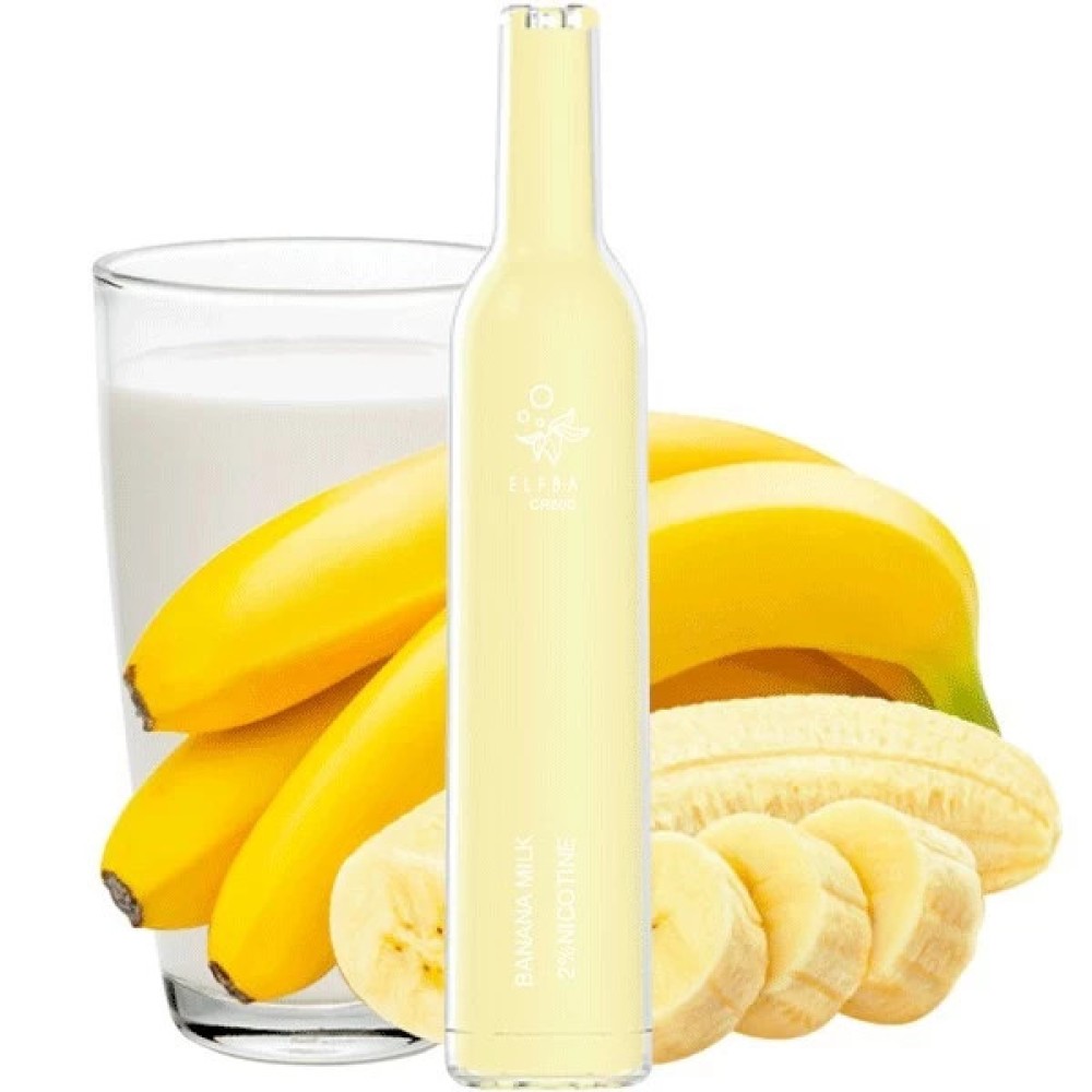 Jednorazowy papieros elektroniczny Elf Bar Banana Milk (500 zaciągnięć) (butelka szampana)