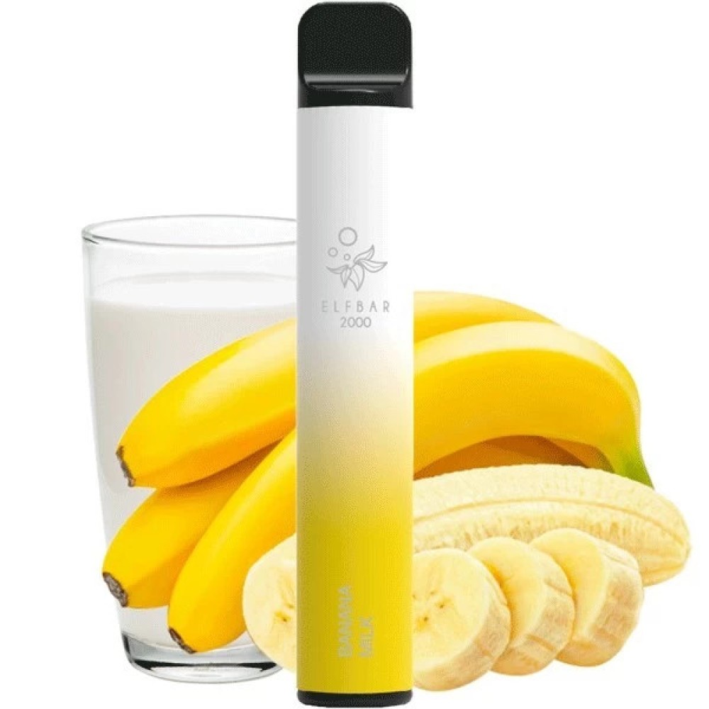 Jednorazowy papieros elektroniczny Elf Bar Banana Milk (mleko bananowe) (2000 zaciągnięć)