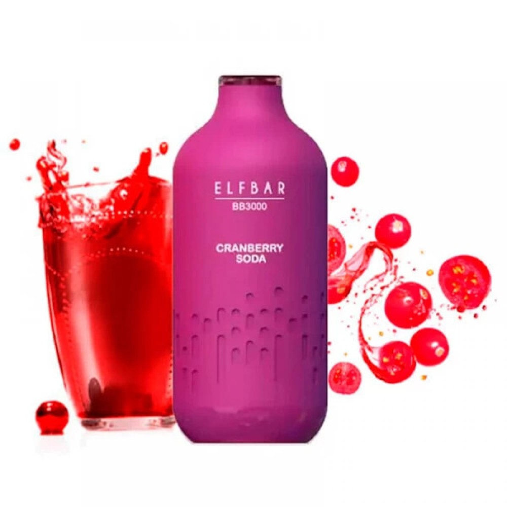 Jednorazowy papieros elektroniczny Elf Bar BB Cranberry Soda (Cranberry Soda) (3000 zaciągnięć)