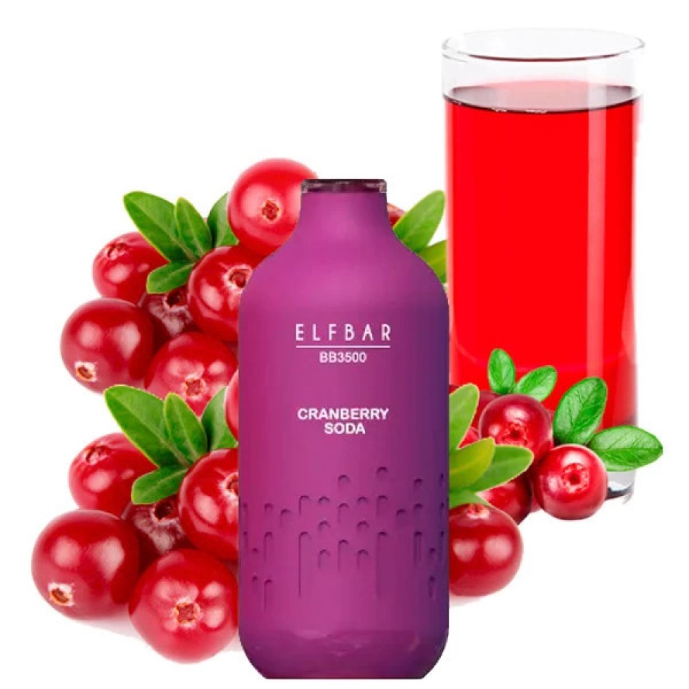 Jednorazowy papieros elektroniczny Elf Bar BB Cranberry Soda (Cranberry Soda) (3500 zaciągnięć)
