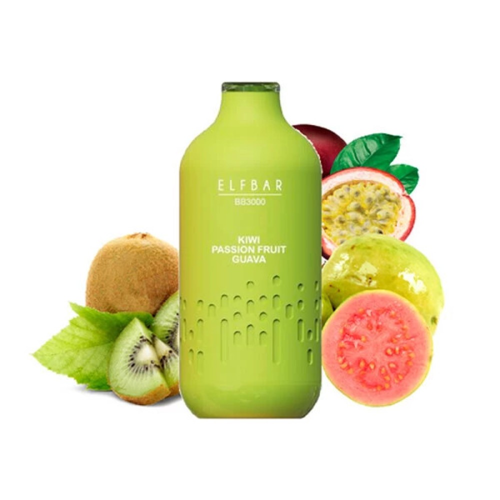 Jednorazowy papieros elektroniczny Elf Bar BB Kiwi Passion Fruit Guava (3000 zaciągnięć)