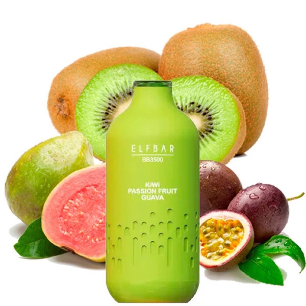 Jednorazowy papieros elektroniczny Elf Bar BB Kiwi Passion Fruit Guava (3500 zaciągnięć)