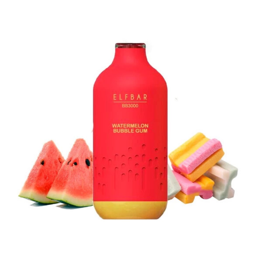 Jednorazowy papieros elektroniczny Elf Bar BB Watermelon Bubble Gum (3000 zaciągnięć)