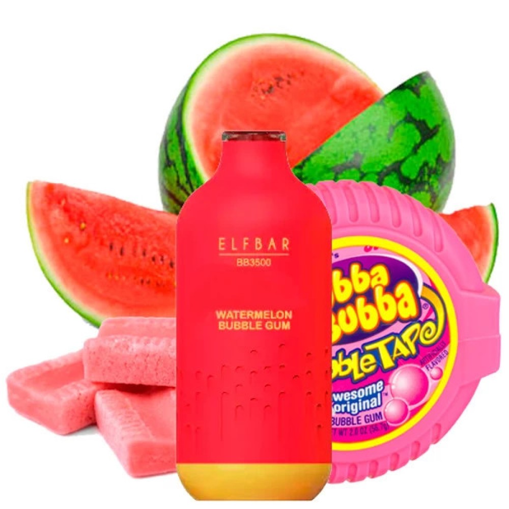 Jednorazowy papieros elektroniczny Elf Bar BB Watermelon Bubble Gum (3500 zaciągnięć)