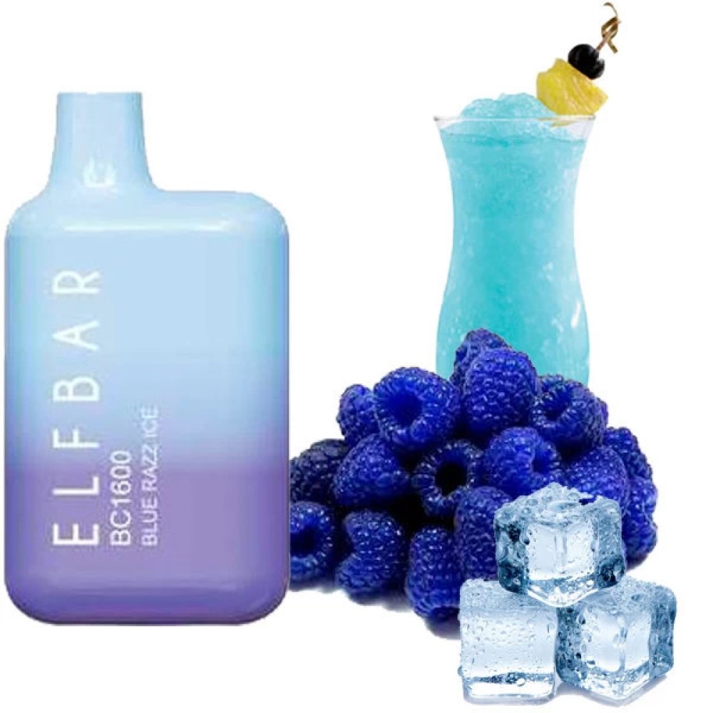 Jednorazowy papieros elektroniczny Elf Bar BC Blue Razz Ice (1600 zaciągnięć)