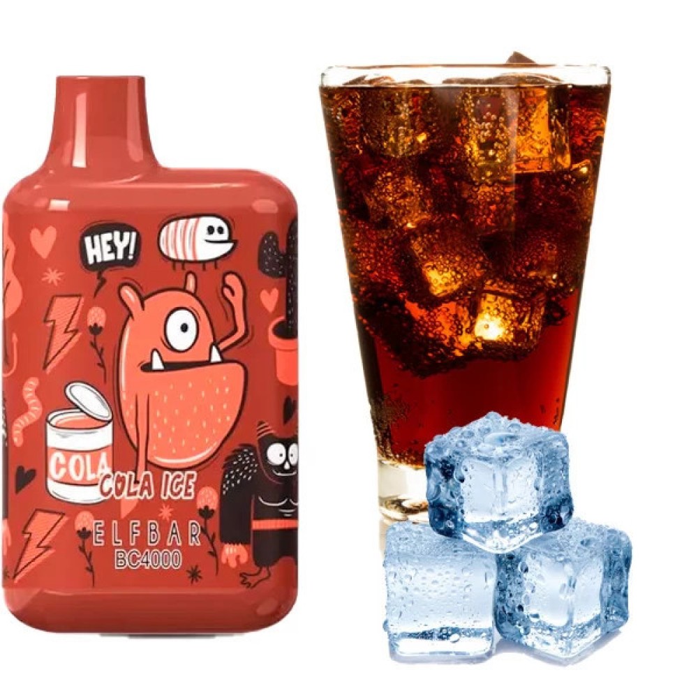 Jednorazowy papieros elektroniczny Elf Bar BC Cola Ice (Cola Ice) (4000 zaciągnięć) (LE)