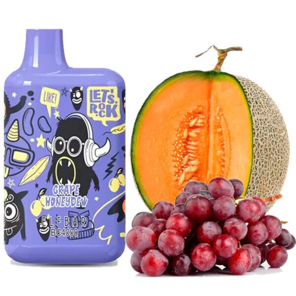 Jednorazowy papieros elektroniczny Elf Bar BC Grape Honeydew (4000 zaciągnięć) (LE)