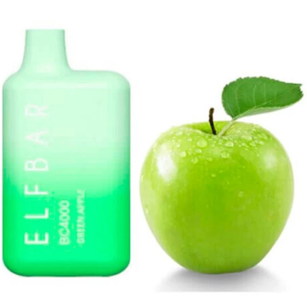 Jednorazowy papieros elektroniczny Elf Bar BC Green Apple (4000 zaciągnięć)