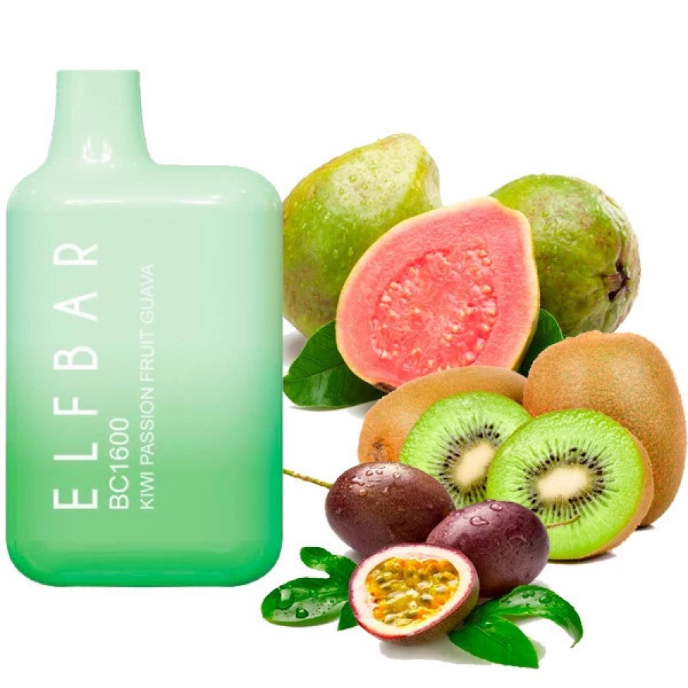 Jednorazowy papieros elektroniczny Elf Bar BC Kiwi Passion Fruit Guava (1600 zaciągnięć)
