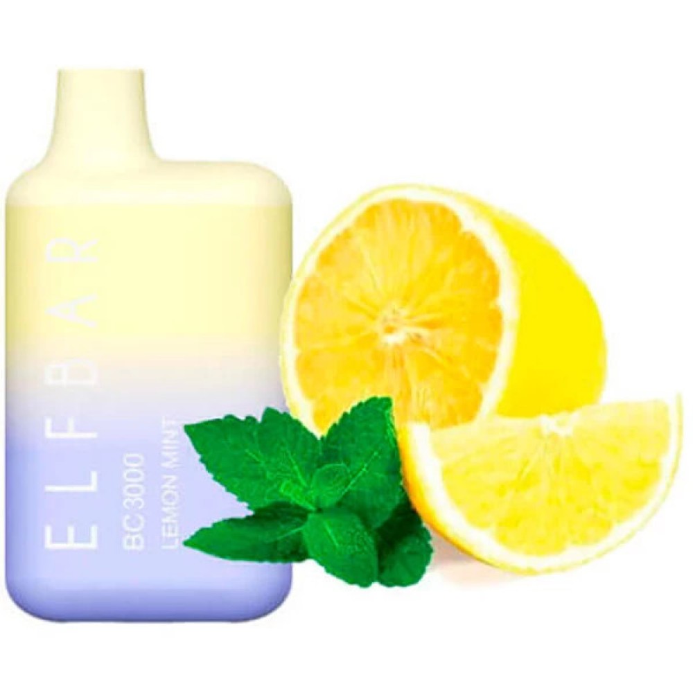 Jednorazowy papieros elektroniczny Elf Bar BC Lemon Mint (mięta cytrynowa) (3000 zaciągnięć)