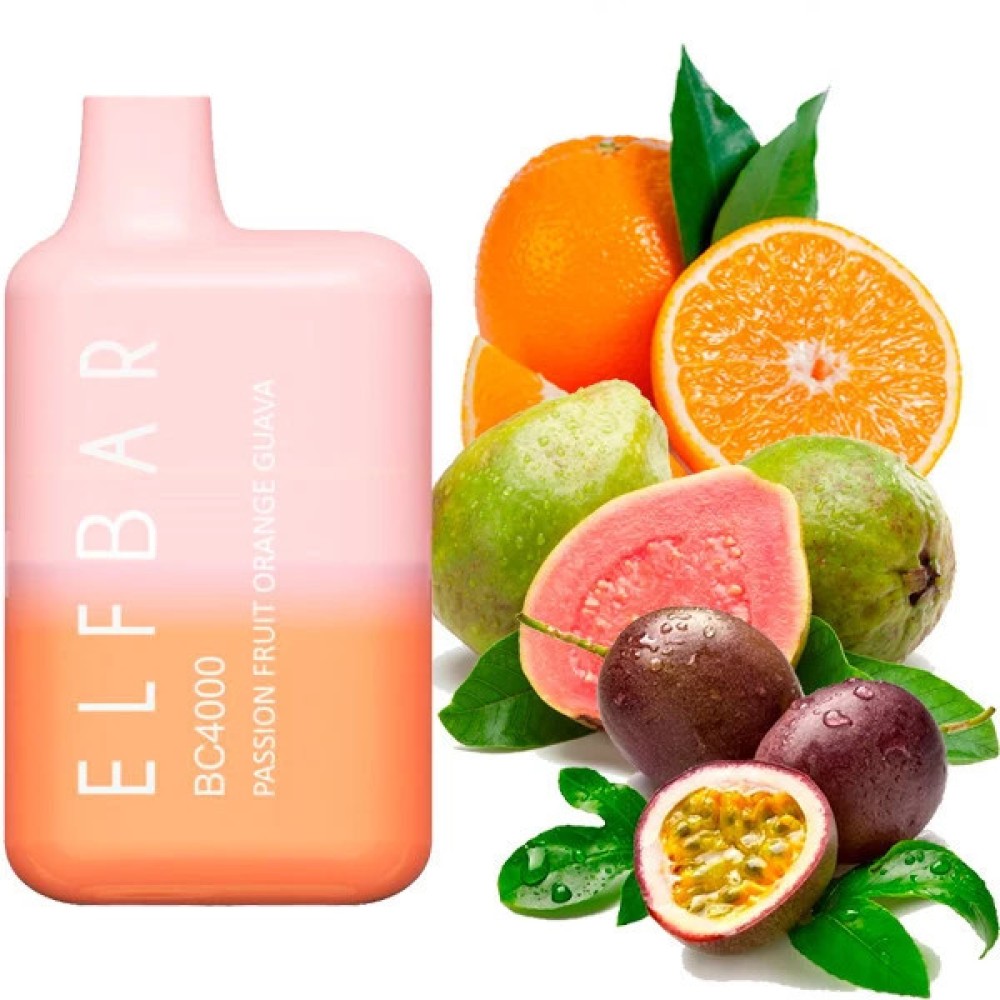 Jednorazowy papieros elektroniczny Elf Bar BC Passion Fruit Orange Guava (Passion Fruit Orange Guava) (4000 zaciągnięć)