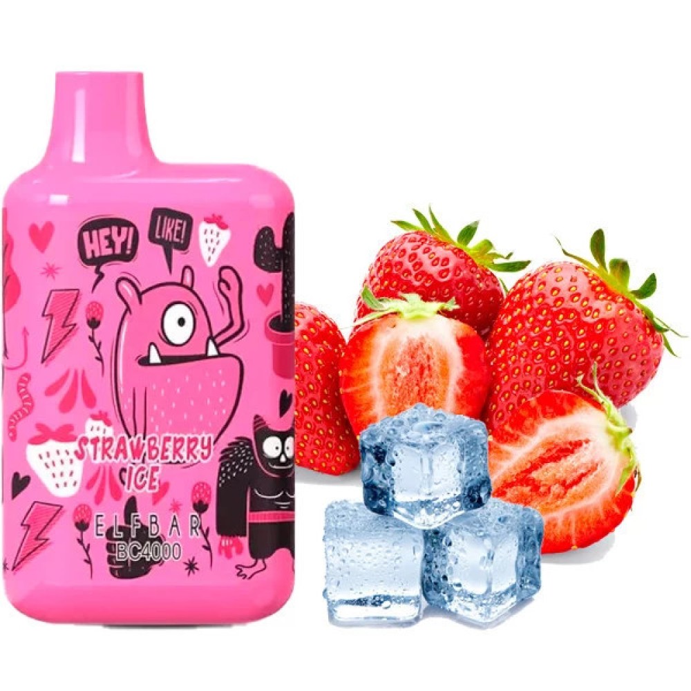 Jednorazowy papieros elektroniczny Elf Bar BC Strawberry Ice (4000 zaciągnięć) (LE)