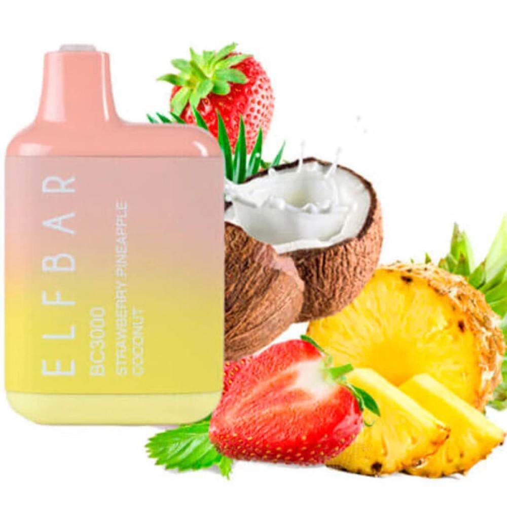 Jednorazowy papieros elektroniczny Elf Bar BC Strawberry Pineapple Coconut (Strawberry Pineapple Coconut) (3000 zaciągnięć)