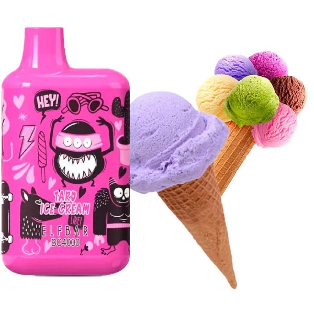 Jednorazowy papieros elektroniczny Elf Bar BC Taro Ice Cream (4000 zaciągnięć) (LE)
