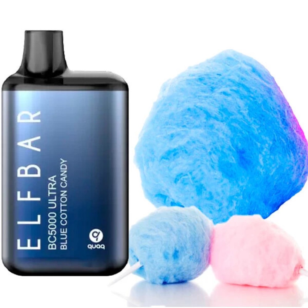 Jednorazowy papieros elektroniczny Elf Bar BC Ultra Blue Cotton Candy (5000 zaciągnięć)