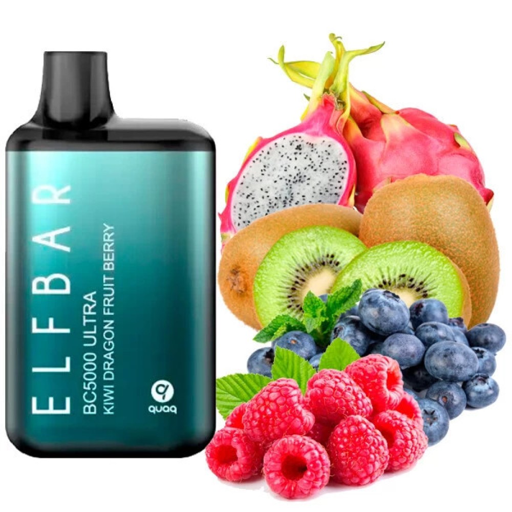 Jednorazowy papieros elektroniczny Elf Bar BC Ultra Kiwi Dragon Fruit Berry (Kiwi Pitaya Berry) (5000 zaciągnięć)