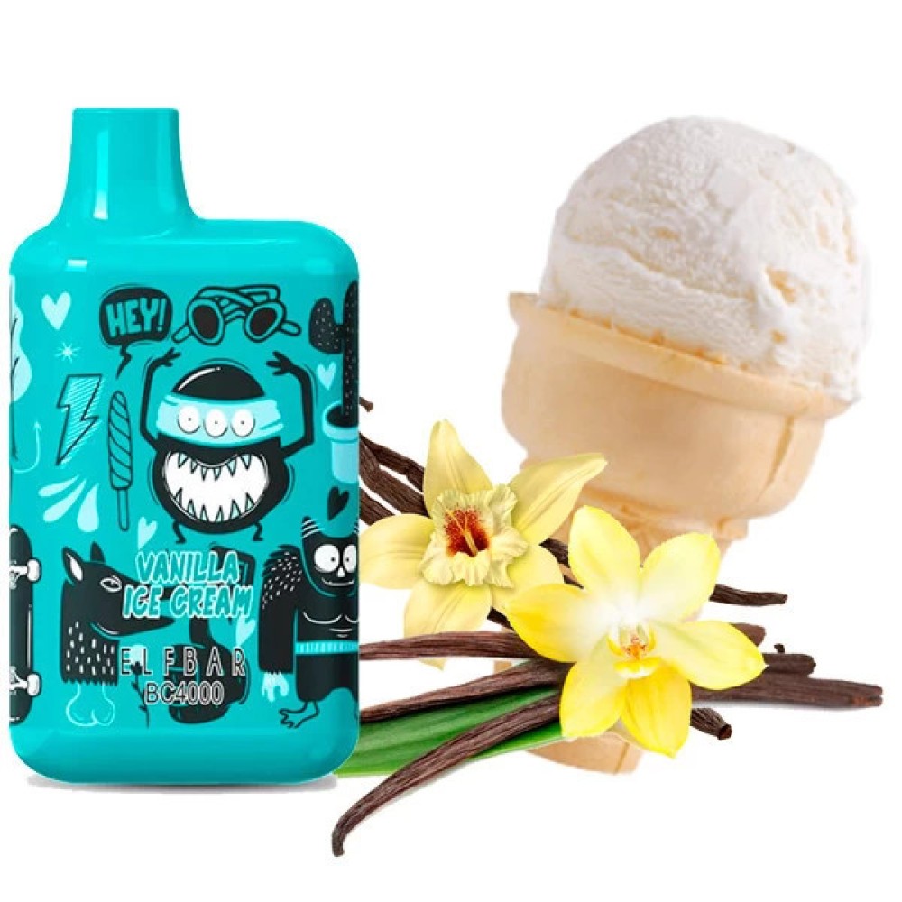 Jednorazowy papieros elektroniczny Elf Bar BC Vanilla Ice Cream (4000 zaciągnięć) LE
