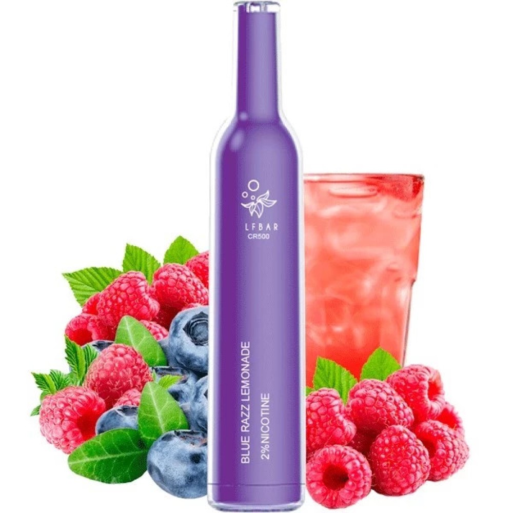 Jednorazowy papieros elektroniczny Elf Bar Blue Razz Lemonade (500 zaciągnięć) (butelka szampana)