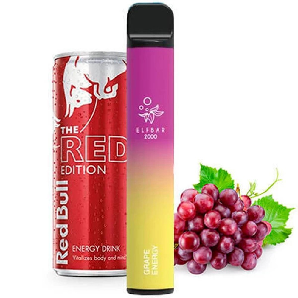 Jednorazowy papieros elektroniczny Elf Bar Grape Energy (napój energetyczny) (2000 zaciągnięć)