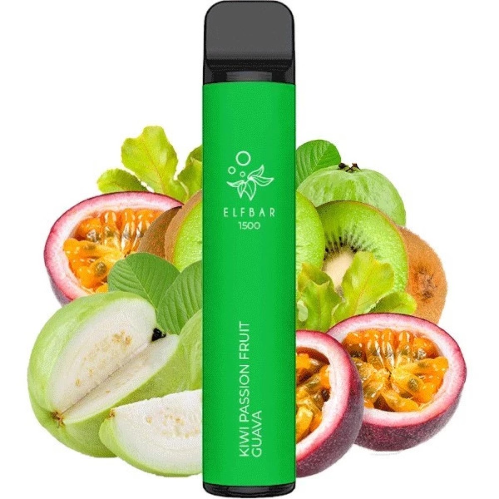 Jednorazowy papieros elektroniczny Elf Bar Kiwi Passion Fruit Guava (Kiwi Passion Fruit Guava) (1500 zaciągnięć)