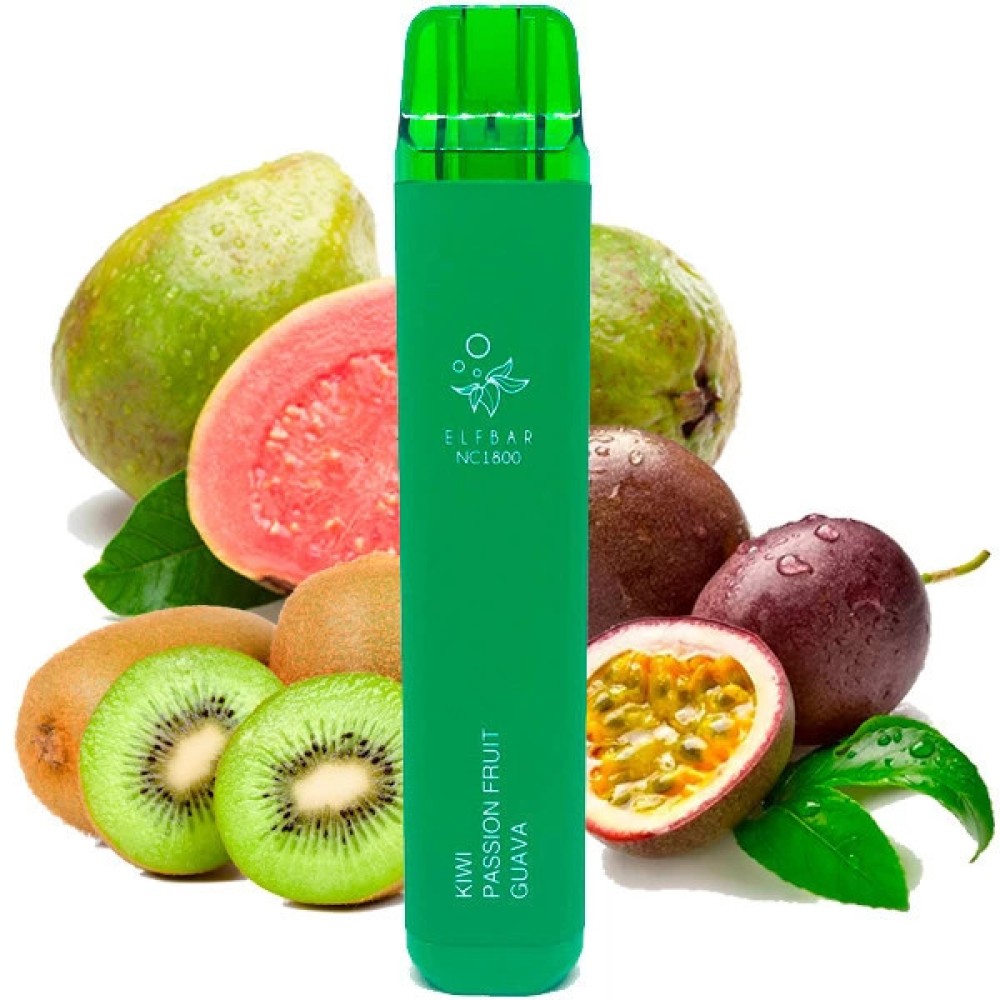 Jednorazowy papieros elektroniczny Elf Bar Kiwi Passion Fruit Guava (Kiwi Passion Fruit Guava) (1800 zaciągnięć)