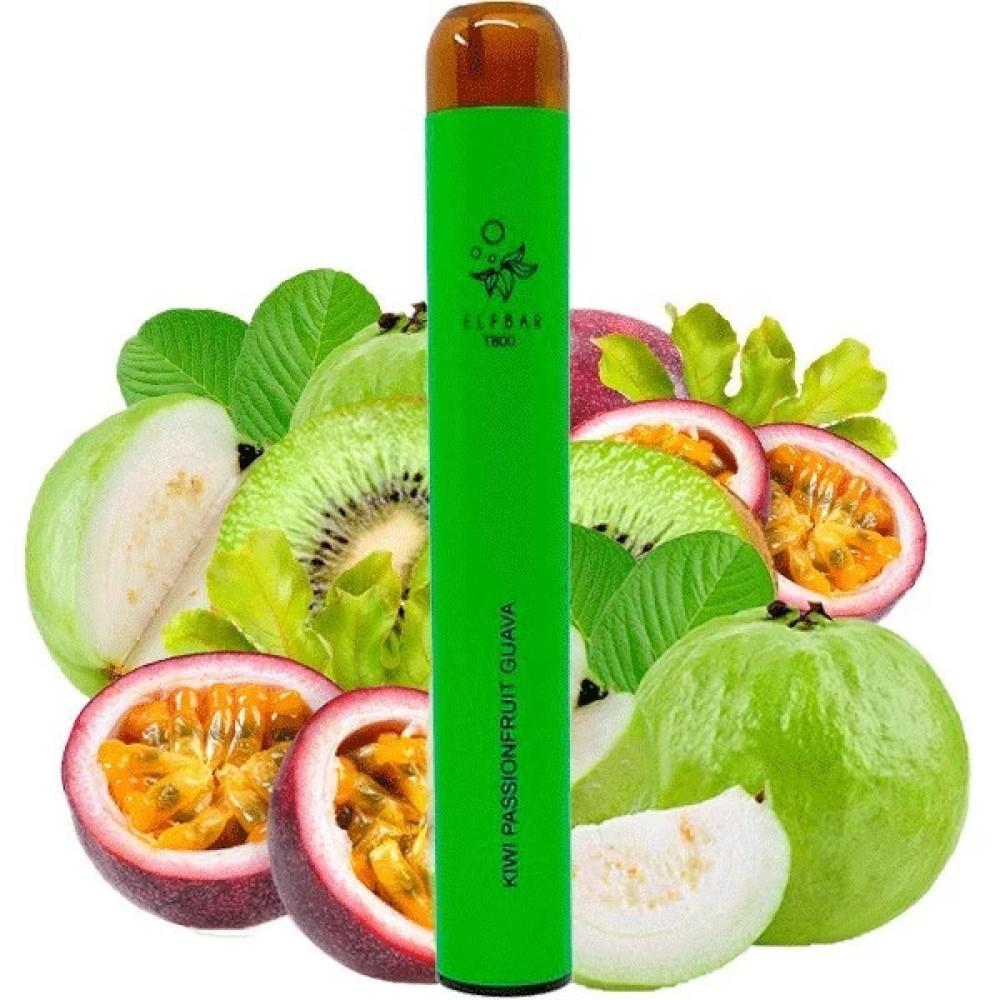 Jednorazowy papieros elektroniczny Elf Bar Kiwi Passionfruit Guava (800 zaciągnięć) (z filtrem)