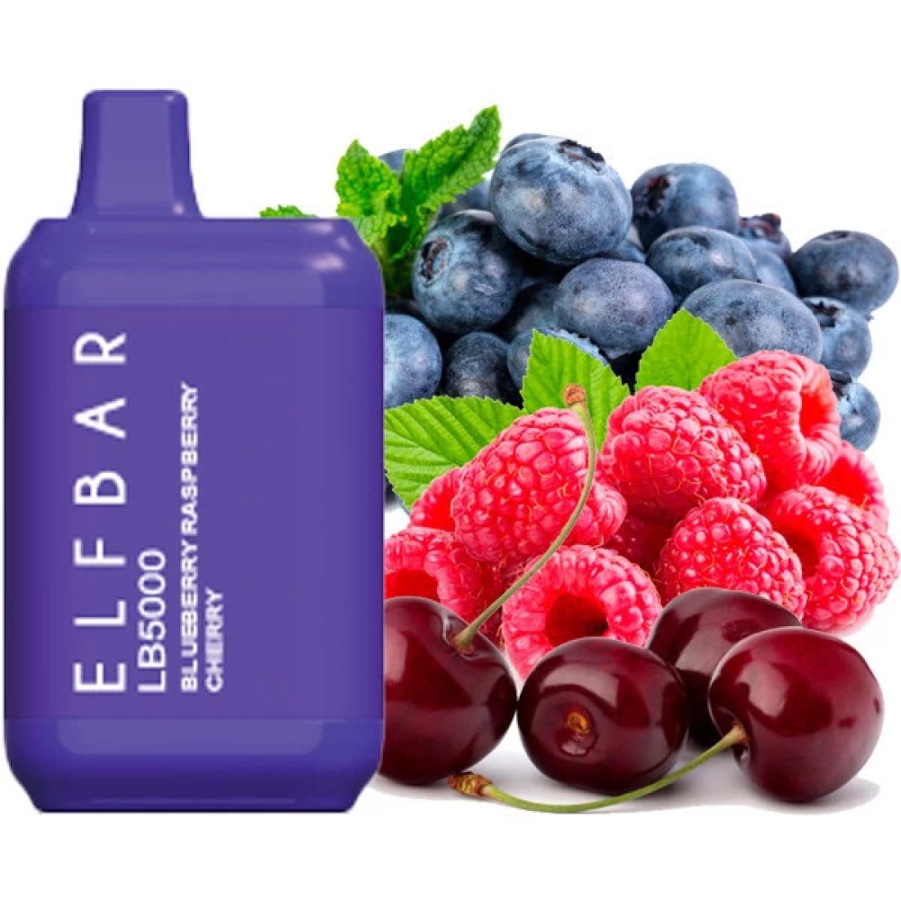 Jednorazowy papieros elektroniczny Elf Bar LB Blueberry Raspberry Cherry (5000 zaciągnięć)