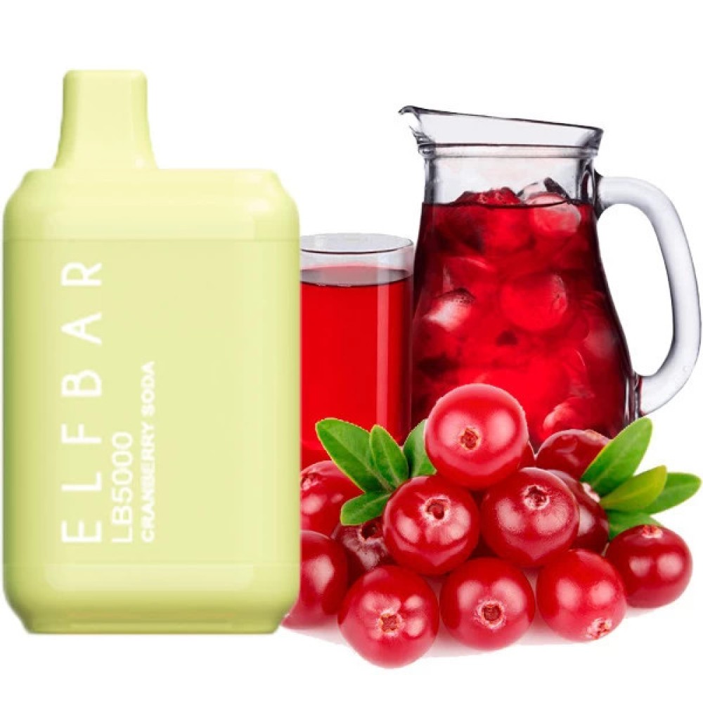 Jednorazowy papieros elektroniczny Elf Bar LB Cranberry Soda (Cranberry Fanta) (5000 zaciągnięć)