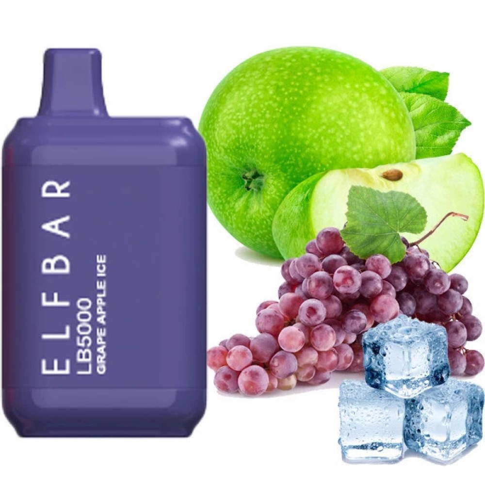 Jednorazowy papieros elektroniczny Elf Bar LB Grape Apple Ice (Grape Apple Ice) (5000 zaciągnięć)
