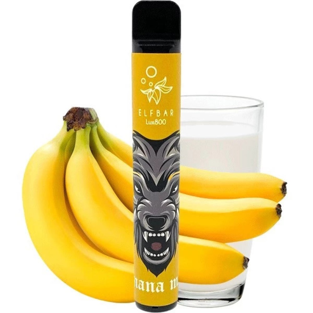 Jednorazowy papieros elektroniczny Elf Bar Lux Banana Milk (mleko bananowe) (800 zaciągnięć)