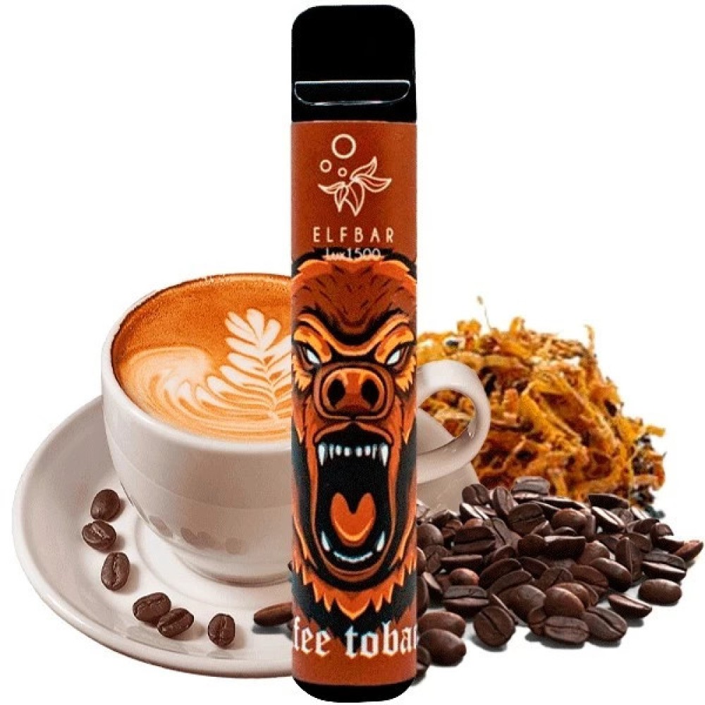 Jednorazowy papieros elektroniczny Elf Bar Lux Coffee Tobacco (tytoń kawowy) (1500 zaciągnięć)
