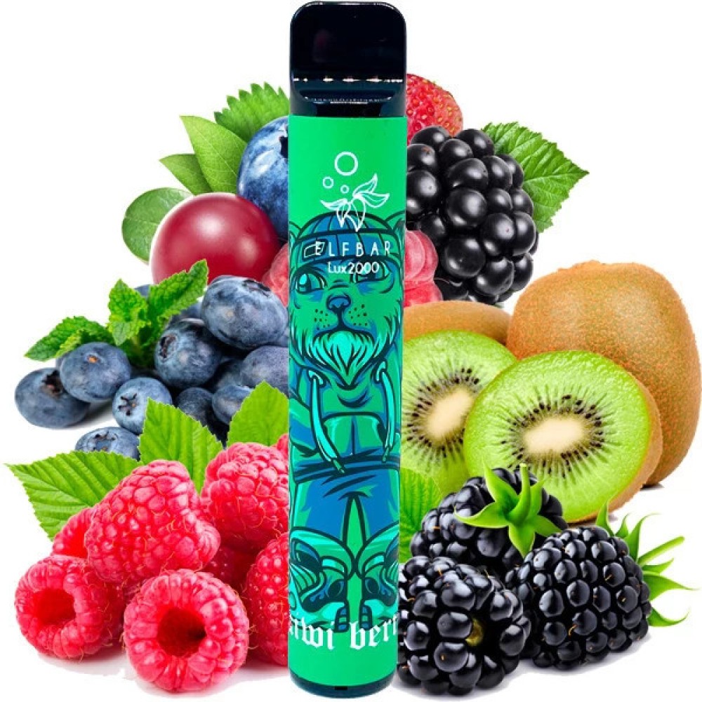 Jednorazowy papieros elektroniczny Elf Bar Lux Kiwi Berry (2000 zaciągnięć)