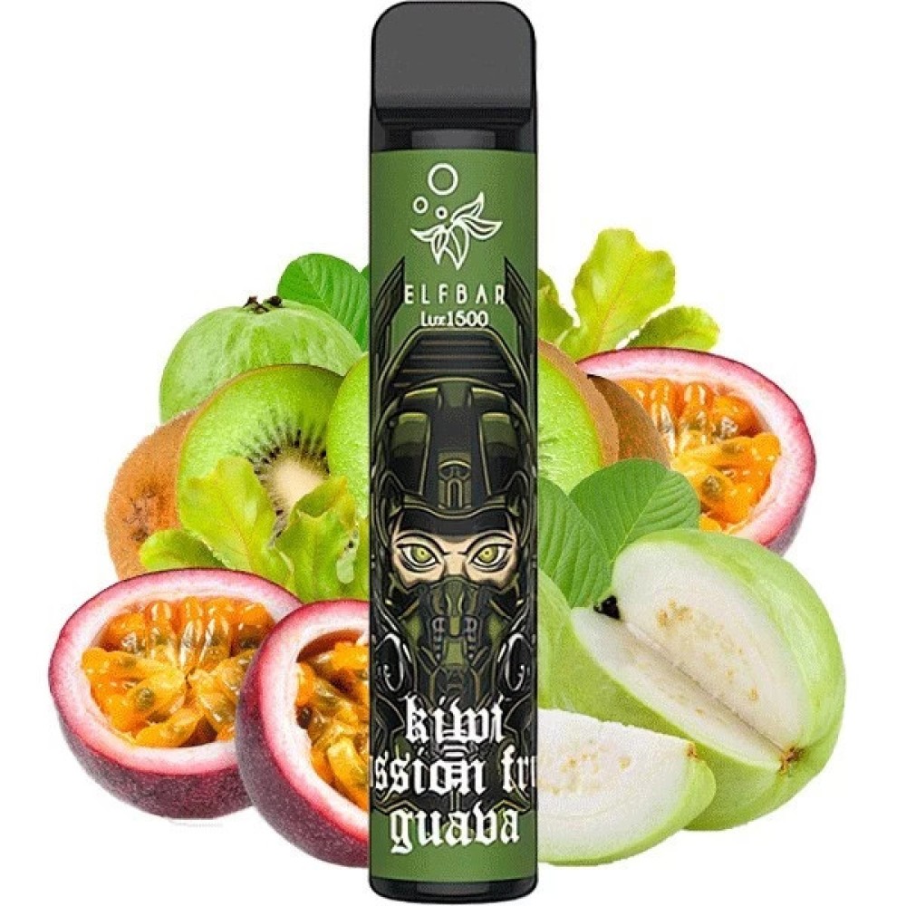 Jednorazowy papieros elektroniczny Elf Bar Lux Kiwi Passion Fruit Guava (Kiwi Passion Fruit Guava) (1500 zaciągnięć)