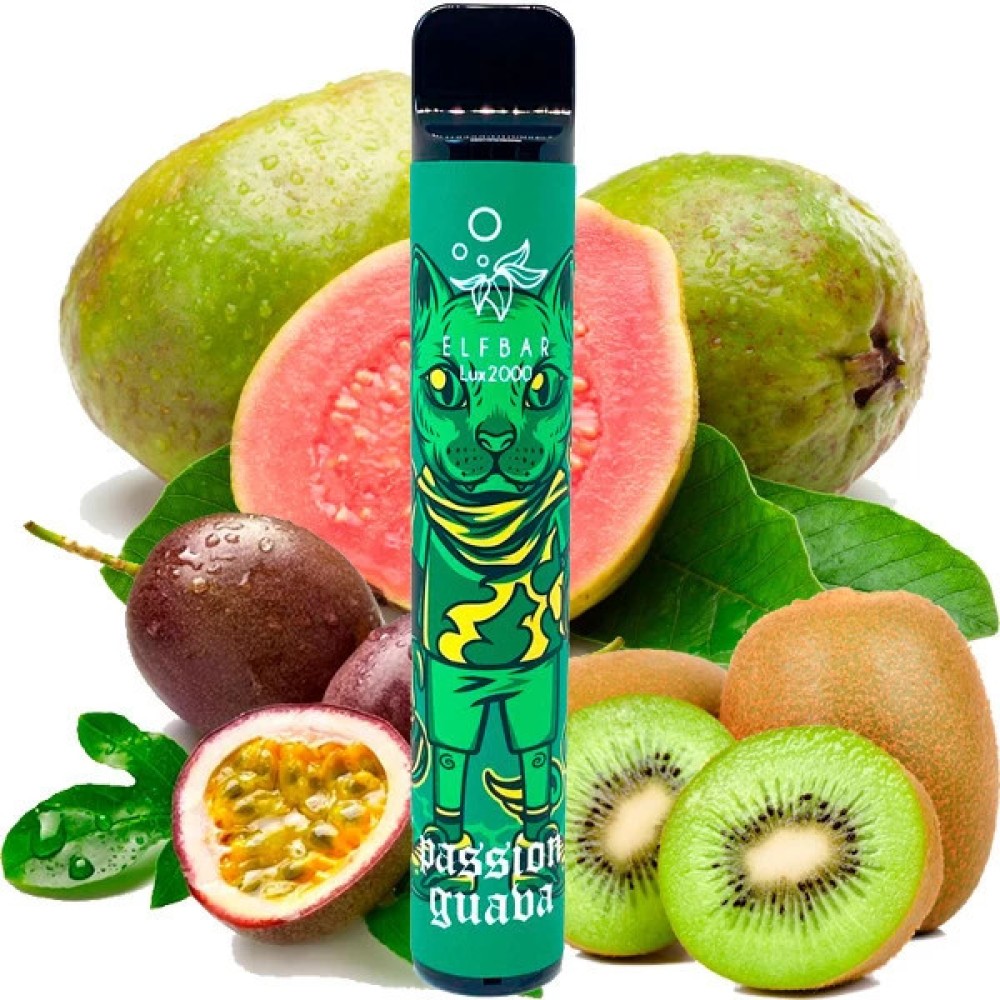 Jednorazowy papieros elektroniczny Elf Bar Lux Kiwi Passion Fruit Guava (Kiwi Passion Fruit Guava) (2000 zaciągnięć)