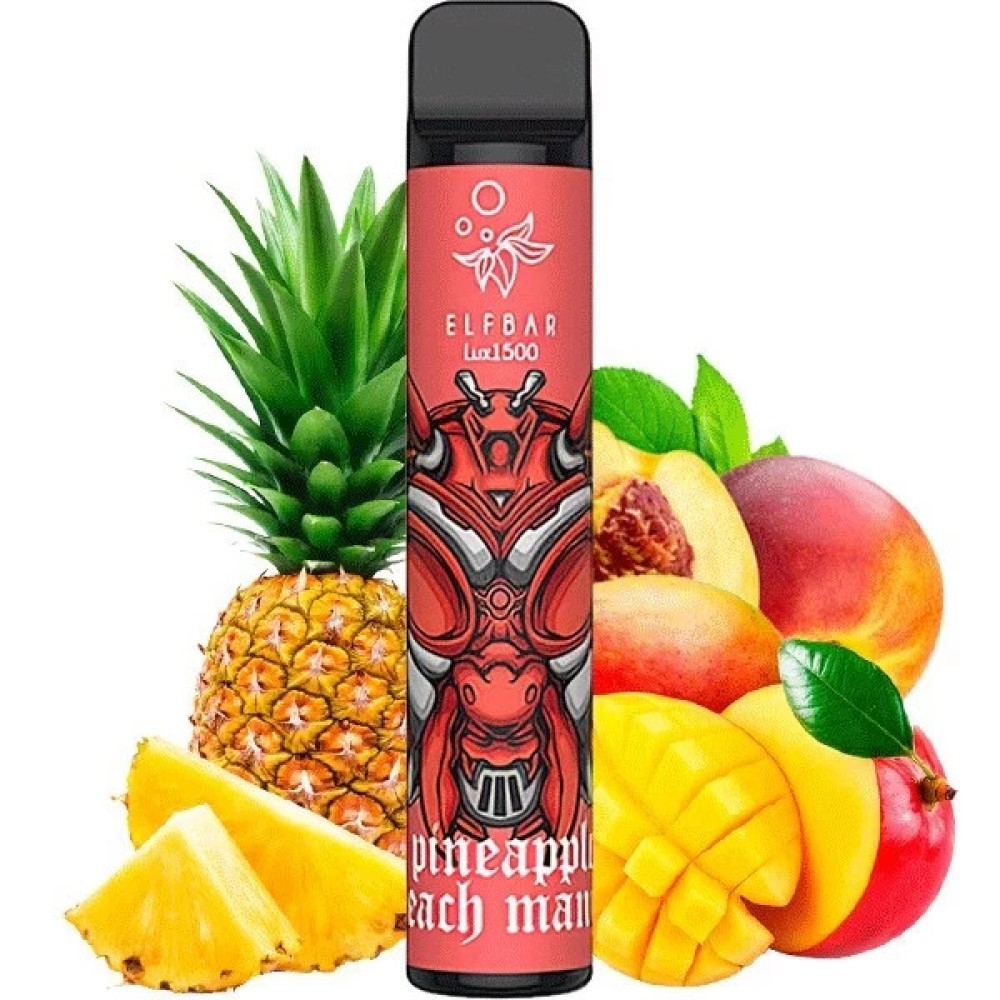 Jednorazowy papieros elektroniczny Elf Bar Lux Pineapple Peach Mango (Pineapple Peach Mango) (1500 zaciągnięć)