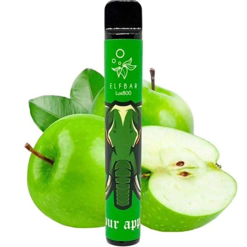 Jednorazowy papieros elektroniczny Elf Bar Lux Sour Apple (kwaśne jabłko) (800 zaciągnięć)