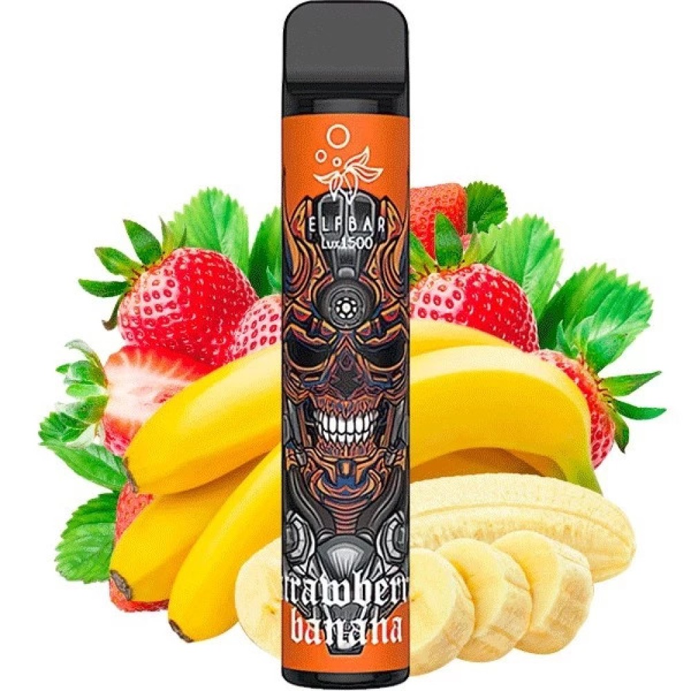 Jednorazowy papieros elektroniczny Elf Bar Lux Strawberry Banana (Strawberry Banana) (1500 zaciągnięć)