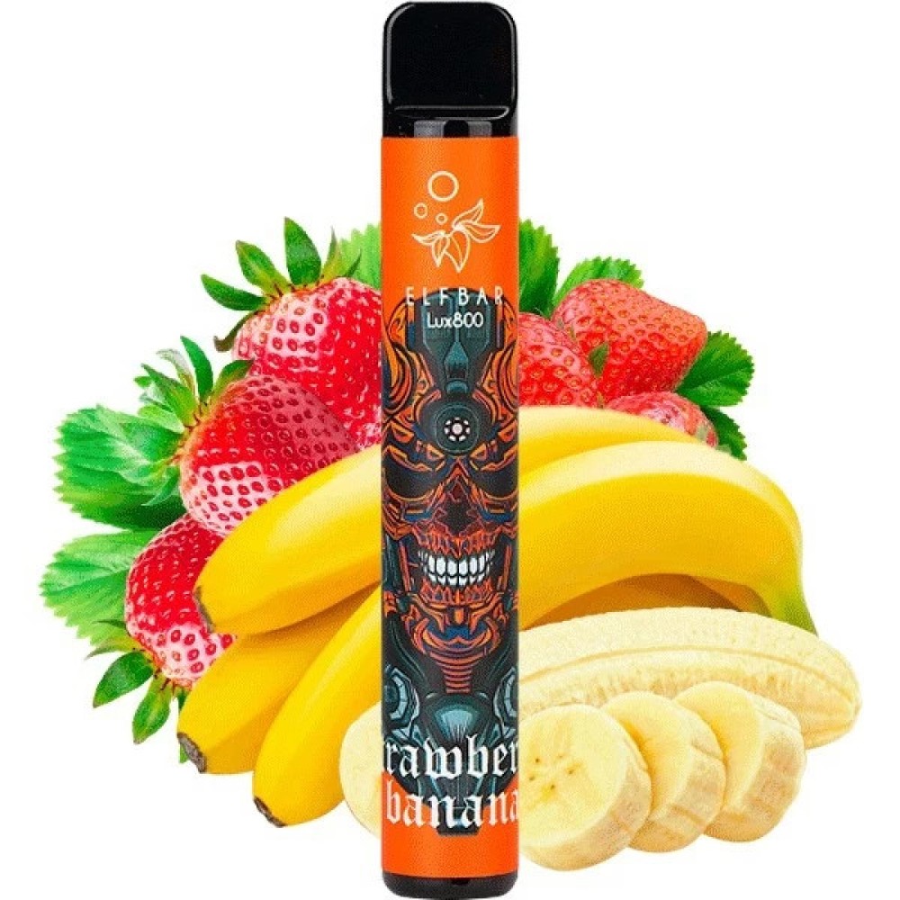 Jednorazowy papieros elektroniczny Elf Bar Lux Strawberry Banana (Strawberry Banana) (800 zaciągnięć)