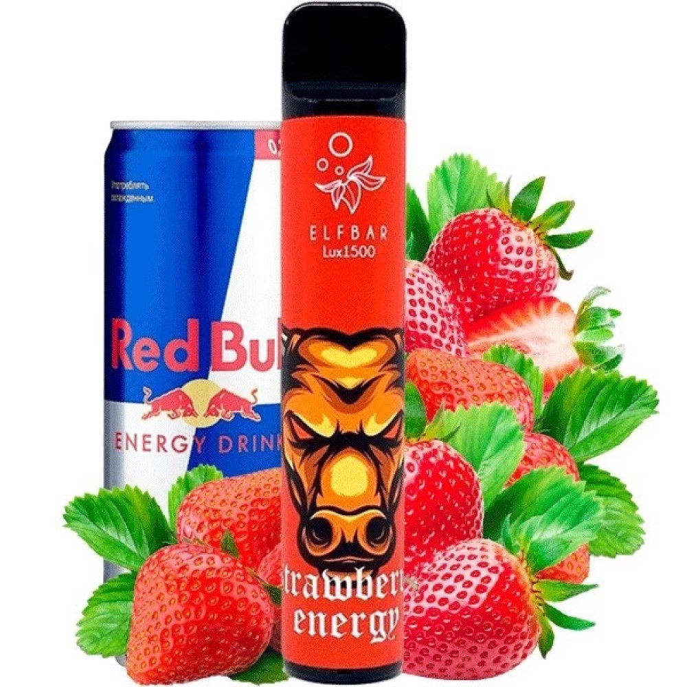 Jednorazowy papieros elektroniczny Elf Bar Lux Strawberry Energy (Energia truskawkowa) (1500 zaciągnięć)