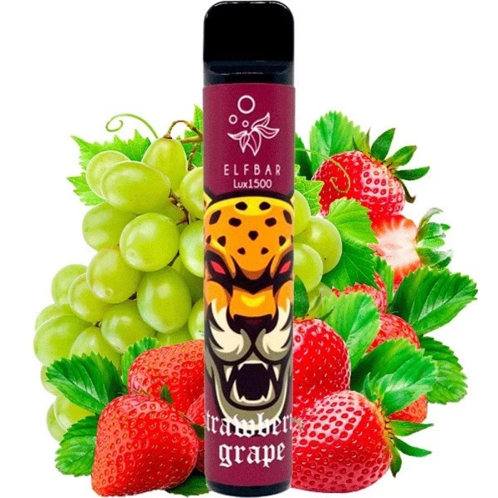 Jednorazowy papieros elektroniczny Elf Bar Lux Strawberry Grape (Strawberry Grape) (1500 zaciągnięć)