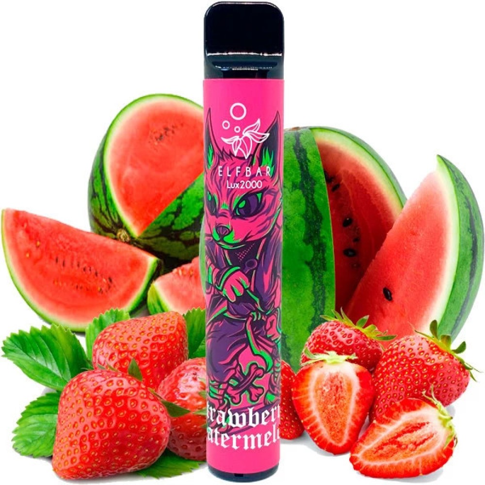 Jednorazowy papieros elektroniczny Elf Bar Lux Strawberry Watermelon (Strawberry Watermelon) (2000 zaciągnięć)