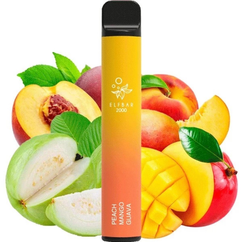 Jednorazowy papieros elektroniczny Elf Bar Peach Mango Guava (Mango Brzoskwinia Guawa) (2000 zaciągnięć)