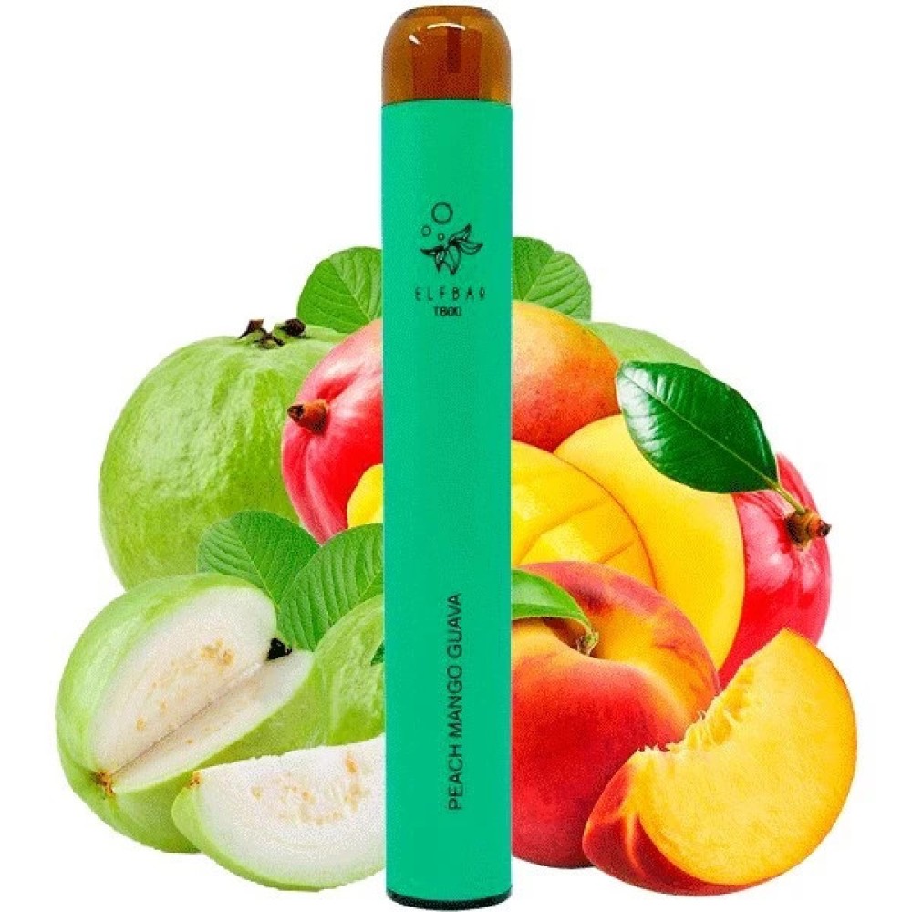 Jednorazowy papieros elektroniczny Elf Bar Peach Mango Guava (Mango Peach Guava) (800 zaciągnięć) (z filtrem)
