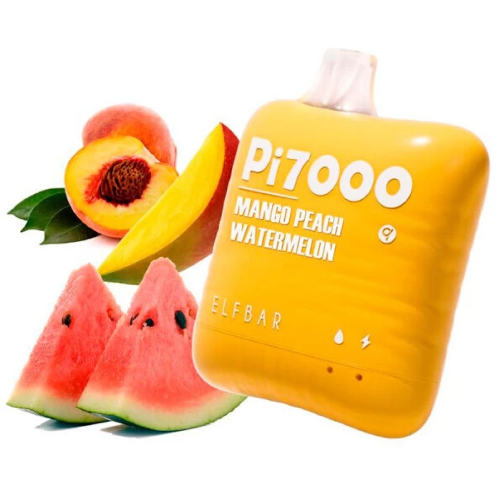 Jednorazowy papieros elektroniczny Elf Bar Pi Mango Peach Watermelon (7000 zaciągnięć)