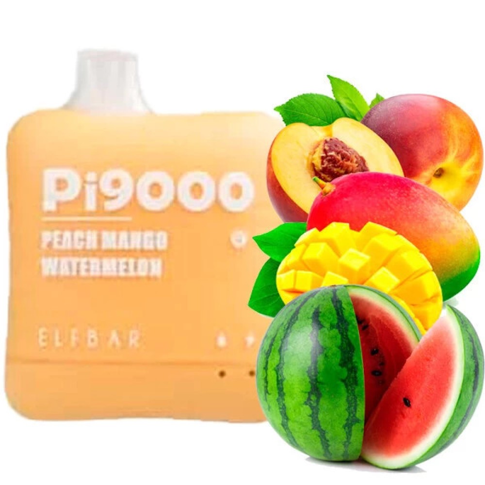 Jednorazowy papieros elektroniczny Elf Bar Pi Peach Mango Watermelon (Peach Mango Watermelon) (9000 zaciągnięć)