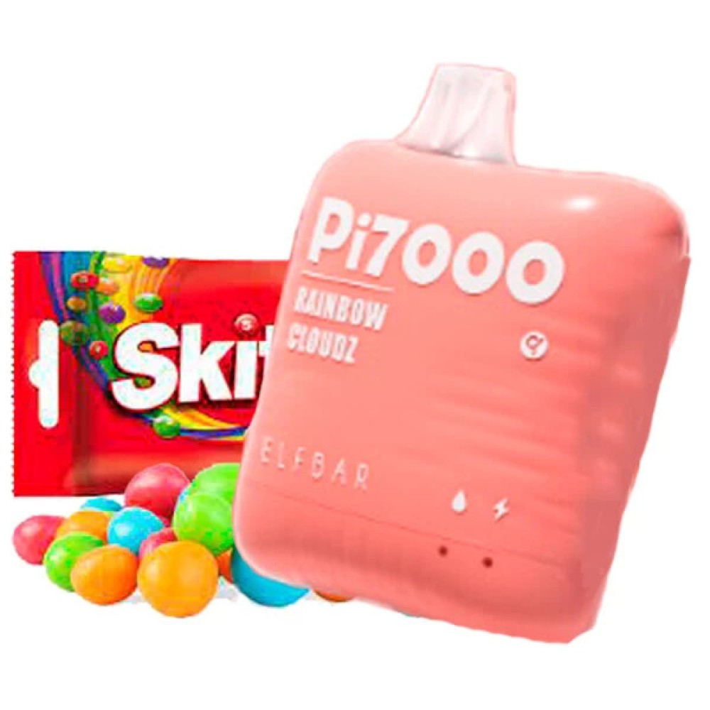 Jednorazowy papieros elektroniczny Elf Bar Pi Rainbow Cloudz (Chmury tęczowe) (7000 zaciągnięć)