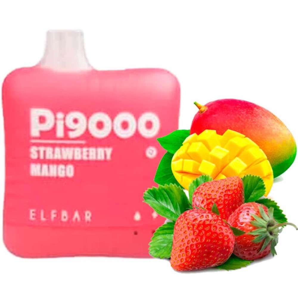 Jednorazowy papieros elektroniczny Elf Bar Pi Strawberry Mango (Strawberry Mango) (9000 zaciągnięć)