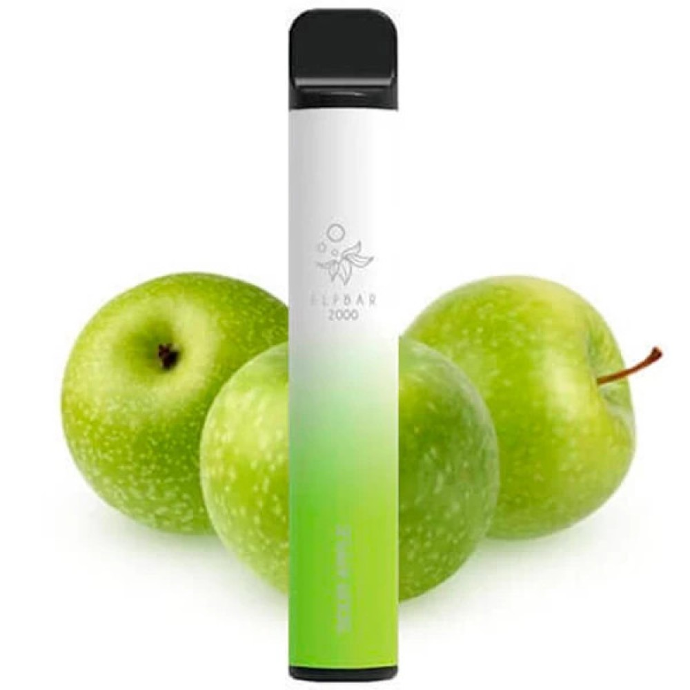 Jednorazowy papieros elektroniczny Elf Bar Sour Apple (kwaśne jabłko) (2000 zaciągnięć)
