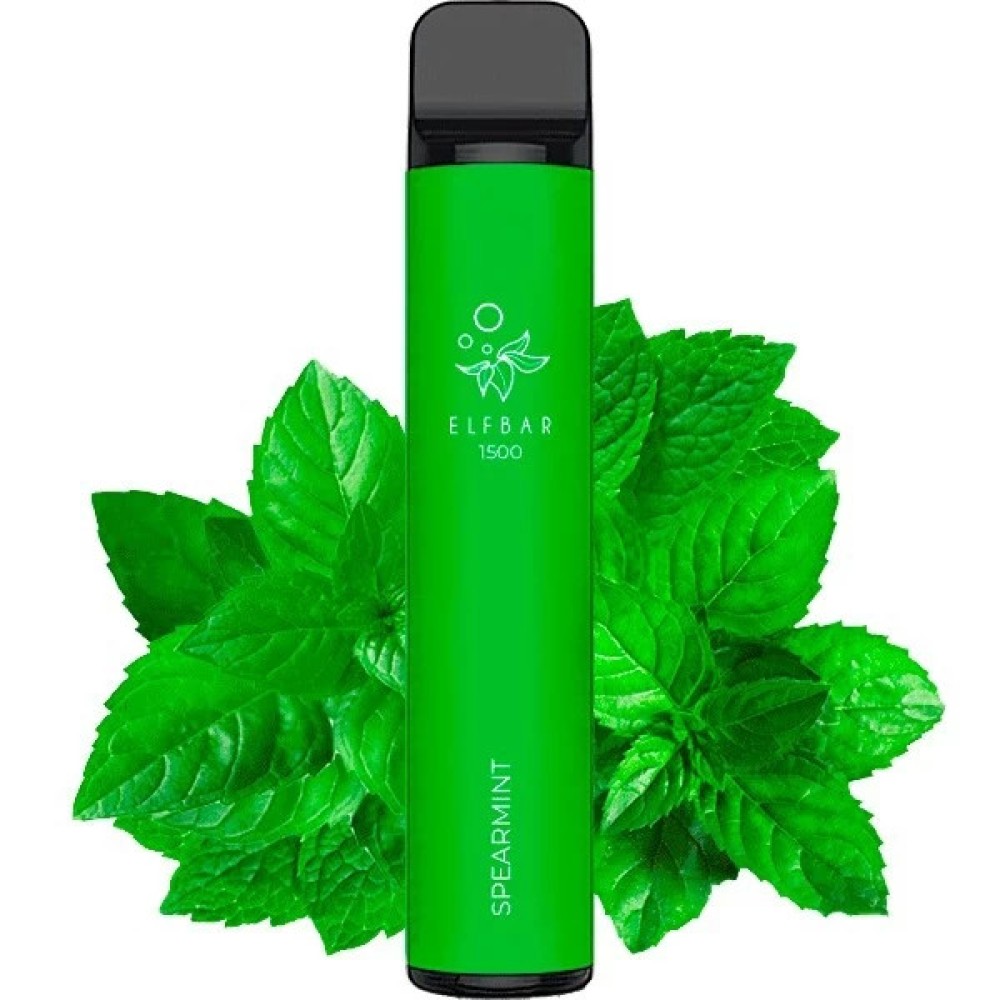Jednorazowy papieros elektroniczny Elf Bar Spearmint (Mięta zielona) (1500 zaciągnięć)